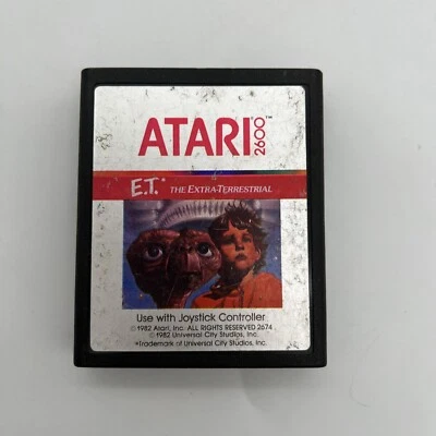 E.T. The Extra-Terrestrial (Atari 2600, 1982) Cart Only - Image 1 of 4