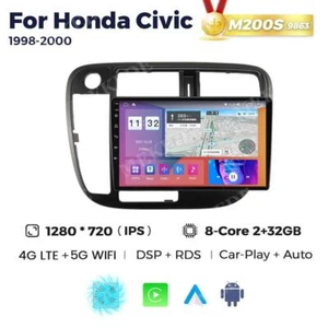 For Honda Civic 1998-2000 Android Auto Car Stereo Radio GPS Navi CarPlay DSP AM - Picture 1 of 20