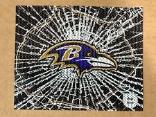 12-Inch Baltimore Ravens Shattered Glass Logo Perforated Vinyl Window Graphic