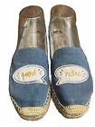 Chaussures espadrilles Madewell Soludos Chambray bonnes vibrations taille 6,5 EUC
