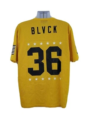 Camisa masculina vintage escala preta grande BLVCK #36 rebelde hóquei adulto A31 - Imagem 1 de 4