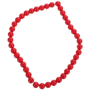 Creativo Imitación Coral Rojo Cuentas Árbol de Navidad Adornos Hágalo Usted Mismo Pulseras Rojo - Imagen 1 de 12