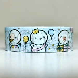 NEW TCMC The Coffee Monsterz Co Birthday Bash 2.0 15mm Emoti Washi Tape Roll - Picture 1 of 3