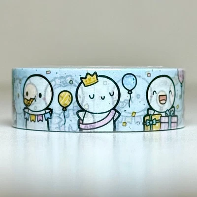 NEW TCMC The Coffee Monsterz Co Birthday Bash 2.0 15mm Emoti Washi Tape Roll - Image 1 of 3