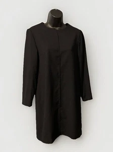 Talbots Women's Wool Dress Size 8 Petite Black Fall Winter Long Sleeve - Picture 1 of 8
