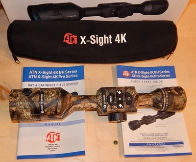 ATN X-Sight Smart 4K Pro HD Day/Night Scope 3-14x - Mossy Oak BreakUp Country - Image 1 of 4