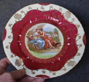 ROYAL VIENNA STYLED AUSTRIA BEEHIVE MARK WITH CLASSICAL SCENE DESSERT PLATE #1 - Picture 1 of 8