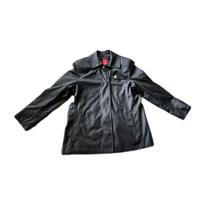 ESPRIT Y2K女式L码哥特式皮革机车风格夹克口袋卡扣  — 第 1/4 张图片