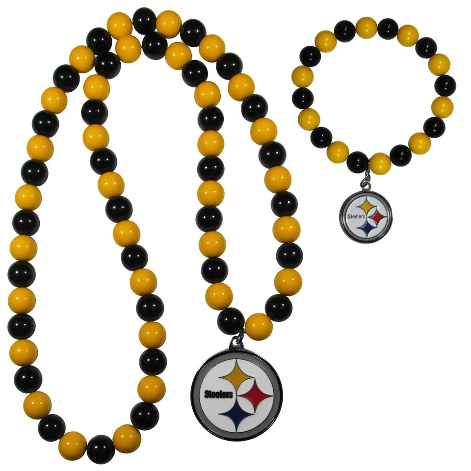 JUEGO DE PULSERA COLLAR 2 PIEZAS PITTSBURGH STEELERS Foto 1 de 1