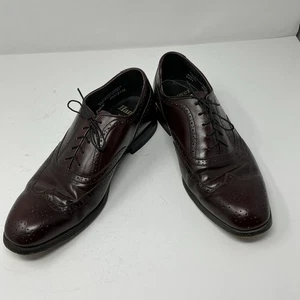 Vintage Hanover Cordovan Wingtip Shoes Burgundy Men's Size 8 1/2 Since 1899 - Picture 1 of 10