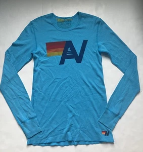 Aviator Nation langärmliges Damenshirt Größe Small blau EUC USA - Bild 1 von 7