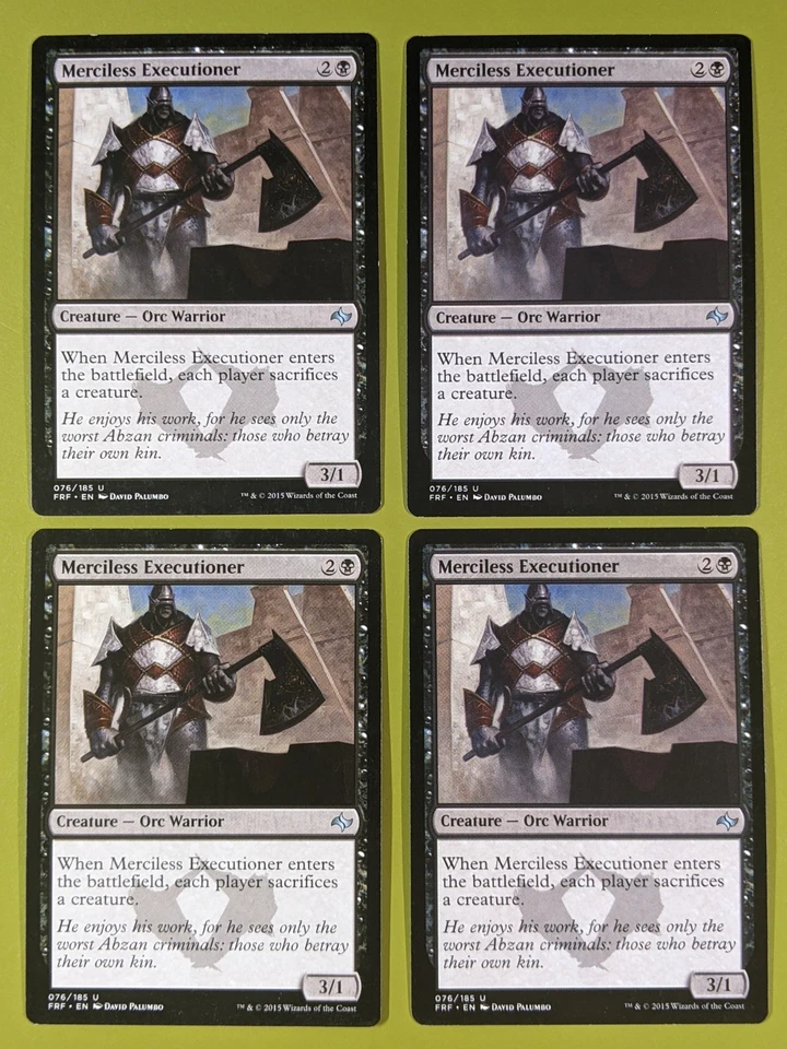 Merciless Executioner x4 Fate Reforged 4x Playset Magic the Gathering MTG - Image 1 of 1