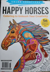 Color Creatives Happy Horses Coloring Book - Unleash  Your Creativity - Picture 1 of 6