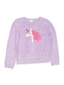 Design History Girls Purple Pullover Sweater 6 - Picture 1 of 2