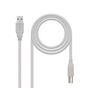NANOKABEL Kabel Draht Drucker Kabel USB 2.0 A auf B Stecker 10.01.0102-BK 1m - Bild 1 von 6