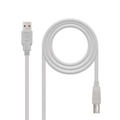 NANOCABLE Cable Fil Imprimante Cordon USB 2.0 A vers B Male 10.01.0102-BK 1m