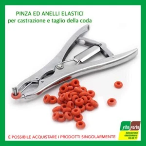 PINZA E ANELLI ELASTICI CF100 CASTRAZIONE E TAGLIO DELLA CODA AGNELLI VITELLI - Foto 1 di 5