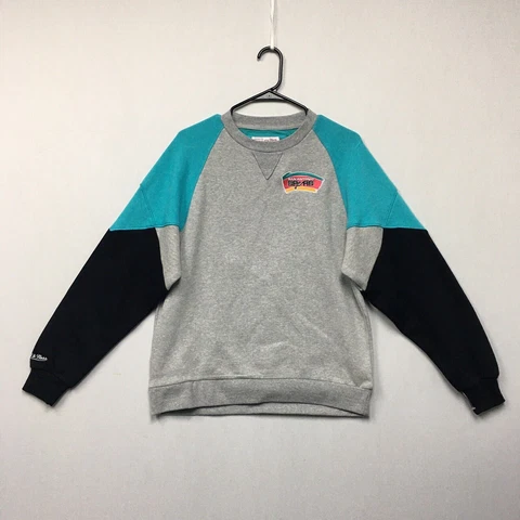 Mitchell & Ness Spurs Crewneck (Men’s Size S) Grey Teal San Antonio Sweatshirt Cover