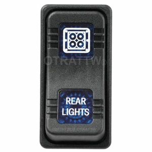 Interruptor Rocker OTRATTW Carling Tech Contura X, Polaris, LUCES TRASERAS, LENTE AZUL - Imagen 1 de 4
