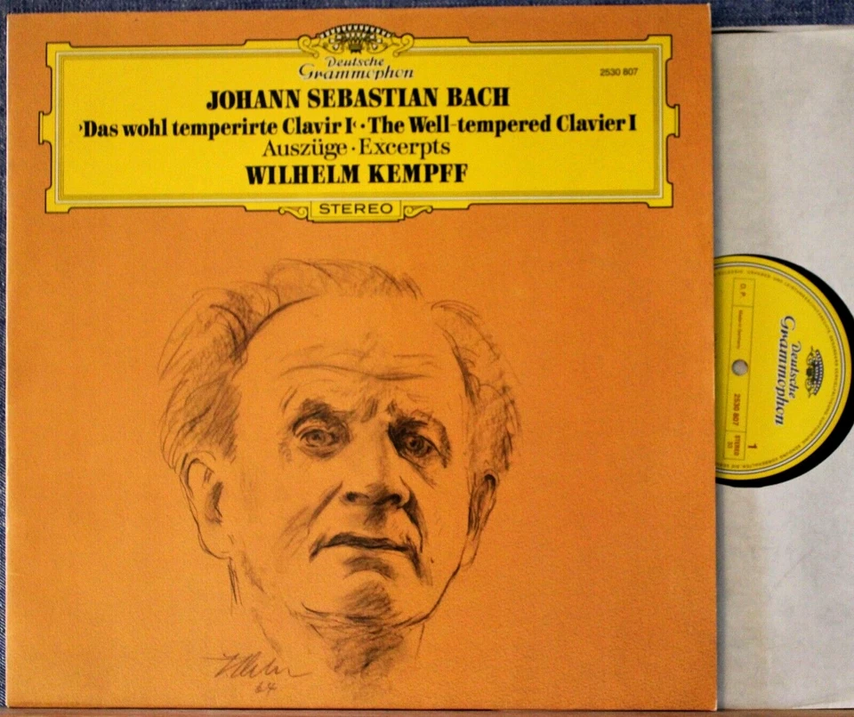 Kempff. Bach (Wohltemperiertes Klavier I, excerpts). DGG 2530 807. NM - Image 1 of 1