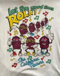 Vtg California Raisins Band Cotton White Full Size Unisex Shirt - Picture 1 of 3