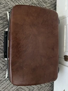 Vintage Samsonite Silhouette Large Brown Hard Shell Suitcase No Key - Picture 1 of 13