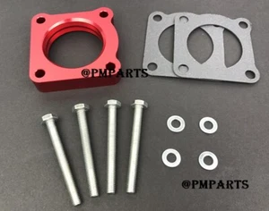 Red Throttle Body Spacer for 91-99 Mitsubishi 3000GT 3.0L 6G72 / 00-04 Eclipse - Bild 1 von 1