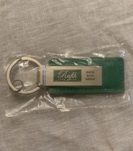 Rafih Auto Group Green Leather & Metal Windsor Ontario Keychain *Brand New* - Picture 1 of 3