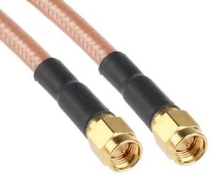RS Pro RG142U MICROWAVE COAXIAL CABLE 1m 50Ω Male SMA To SMA Connector, Black - Picture 1 of 2