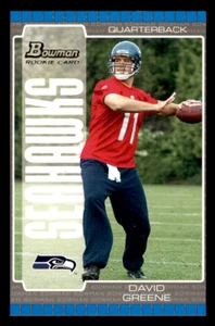 2005 Bowman David Greene    RC #161 Seattle Seahawks - Picture 1 of 2