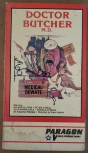 Doctor Butcher M.D. VHS Paragon Video Productions Zombie OOP Rare Horror - Picture 1 of 2