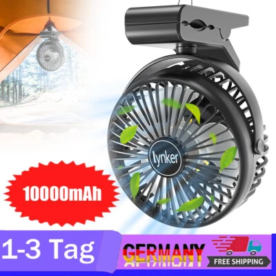 Ventilator Leise 10000mAh Akku Mini Ventilator Kleiner Ventilator Clipventilator - Bild 1 von 4