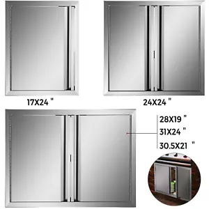 Outdoor Kitchen BBQ Island Door Stainless Steel Double Single Access - Picture 1 of 62