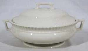 LENOX WARE OFF-WHITE BASIC ROUND HANDLED COVERED VEGETABLE CASSEROLE DISH NWT - Picture 1 of 9