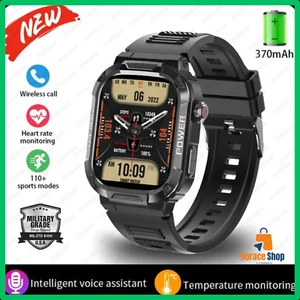 ✅ Montre Connectée Militaire Homme IP68 Étanche Appels Bluetooth Smartwatch Spor - Photo 1/23