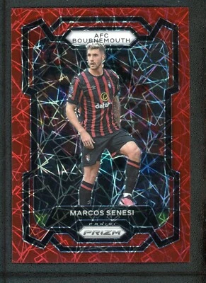 2023-24 MARCOS SENESI 05/49 PANINI PRIZM PREMIER LEAGUE VELOCITY RED - Image 1 of 2