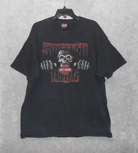 CAMISETA NEGRA WARR'S LONDRES, INGLATERRA - HARLEY DAVIDSON - 2010 - 2XL - DESVANECIMIENTO - Imagen 1 de 3
