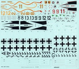 FOCKE WULF FW 190A-8, A-8/R2, /R11 190 A 1/72 DECALS DA KIT EDUARD 186x160mm ca - Picture 1 of 1