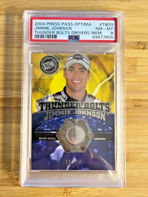 Jimmie Johnson 2004 Press Pass Optima Thunder Bolts PSA 8 #16 of 70 - Image 1 of 2