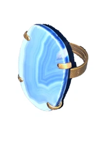 Montana Blue Agate Adjustable Ring - Picture 1 of 8