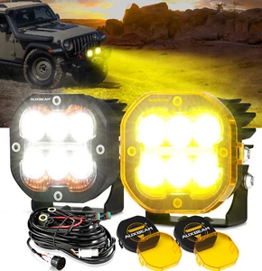 AUXBEAM Pair 3Inch 84W LED Work Lights Pods Spot Flood Driving Fog Lamp Offroad - Picture 1 of 12