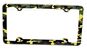 CAMO CAMOUFLAGE MILITARY HUNTING COLORS METAL STANDARD CAR LICENSE PLATE FRAME - Picture 1 of 12