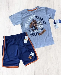 Pajama Set for Boys By Max & Olivia 6/7 Short Sleeve Tee Shorts Set Of 2 - Picture 1 of 5
