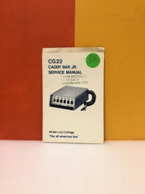 Sencore CG22 Caddy Bar Jr. Service Manual - Image 1 of 2