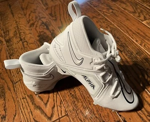 Nike Alpha Menace Pro 3 White / Black Men's Football Cleats CT6649-109 Size 10.5 - Picture 1 of 10