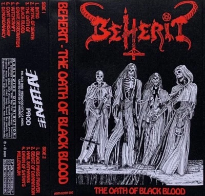 Beherit ‎- The Oath Of Black Blood CASSETTE TAPE - Black Metal - SEALED NEW - Image 1 of 3