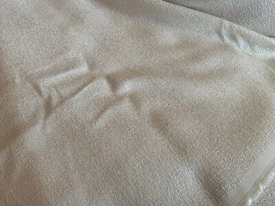 Vintage Romo polyester fabric 124"  wide  white textured rare by the yard - Image 1 of 4