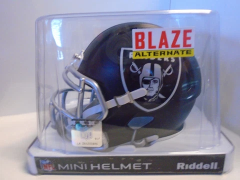 Oakland Raiders NFL Riddell Blaze Alternate Mini Helmet Date Code June 2017 Cover