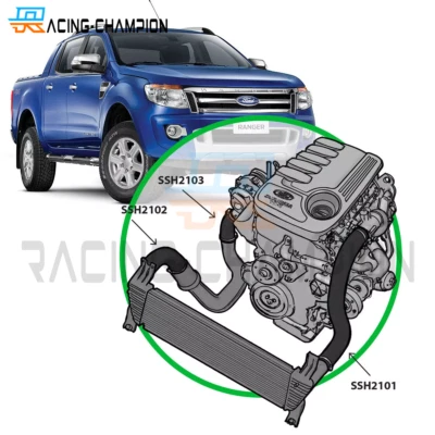 For Ford Ranger PX & Mazda BT50 3.2L TDCI 5cyl 2011 Onwards Intercooler Hose Kit - Image 1 of 4