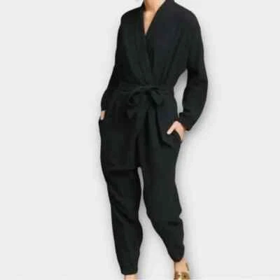 Mono para mujer Hei Hei Anthropologie talla XS entrepierna caída cuello chal de gasa Foto 1 de 4